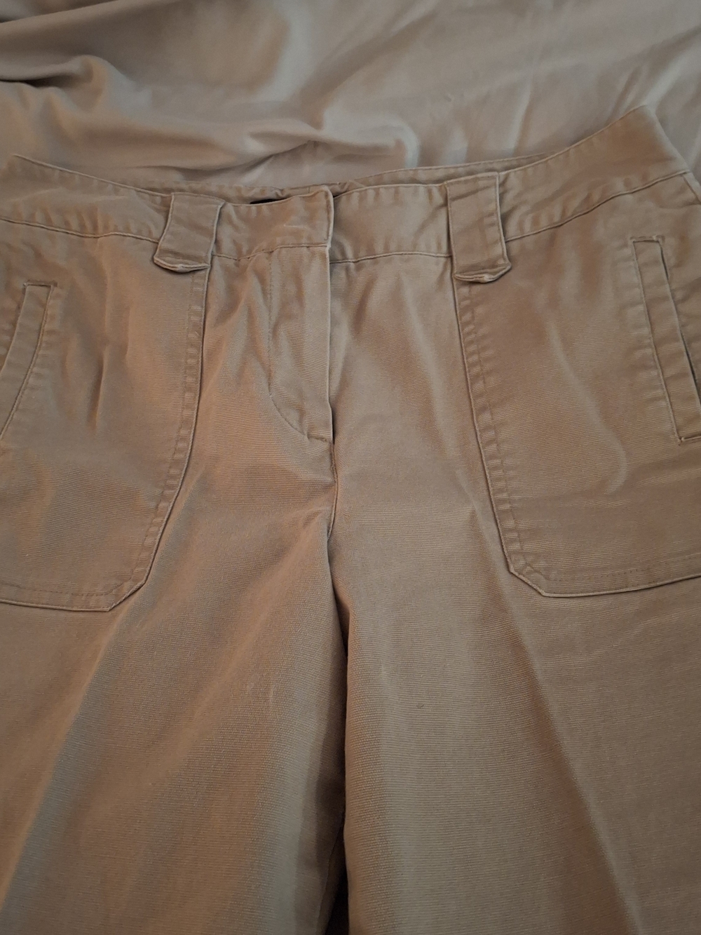 Larry Levine Women’s Khaki Wide-Leg Crop Pants — Tan - Picture 4 of 7